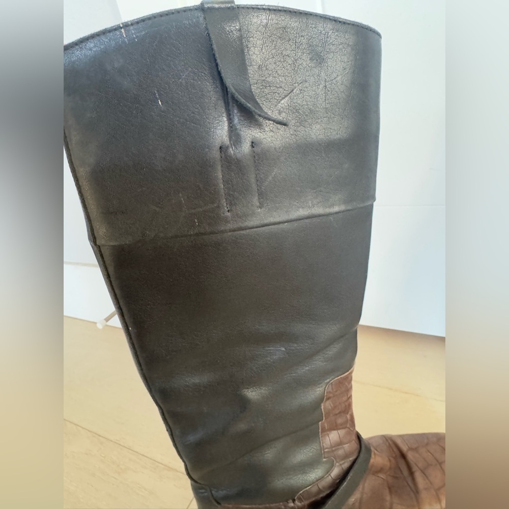Golden Goose pull on croc leather riding boots size 39 9 - Picture 8 of 13